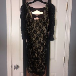 Black and Nude lace dress
